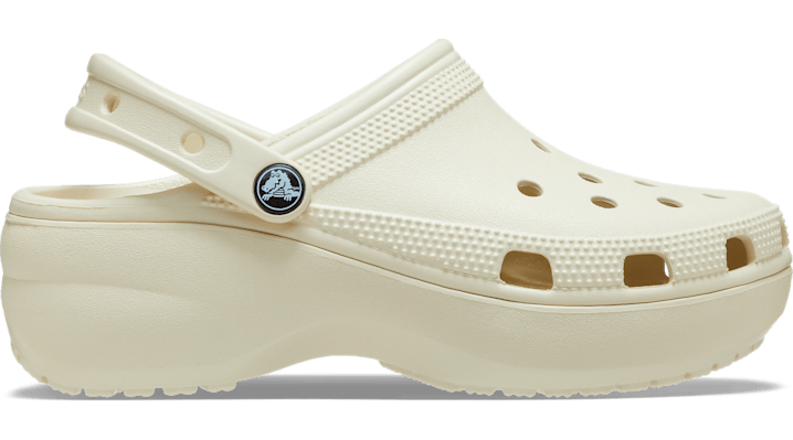 Shop Crocs Women's Classic Platform Clog In Bone