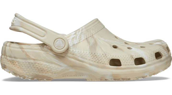Crocs Classic Marbled Clog In Bone/multi