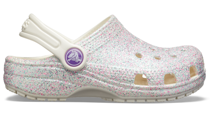 Crocs Girls  Classic Glitter Clog In Oyster