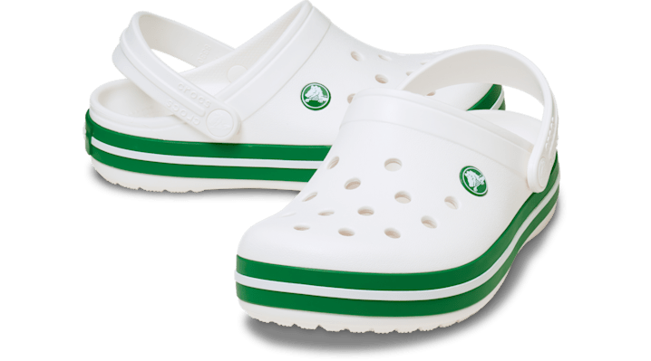 Crocs Crocband™ Klompen Kinder White / Green Ivy - 207006-1WH
