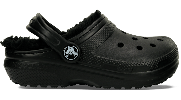 Crocs Toddler Classic Lined Klompen Kinder Black-Black 20