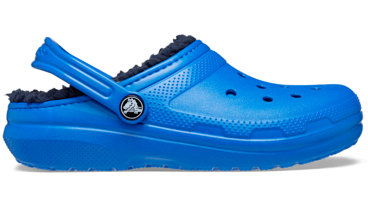 Crocs Toddler Classic Lined Klompen Kinder Blue Bolt 19