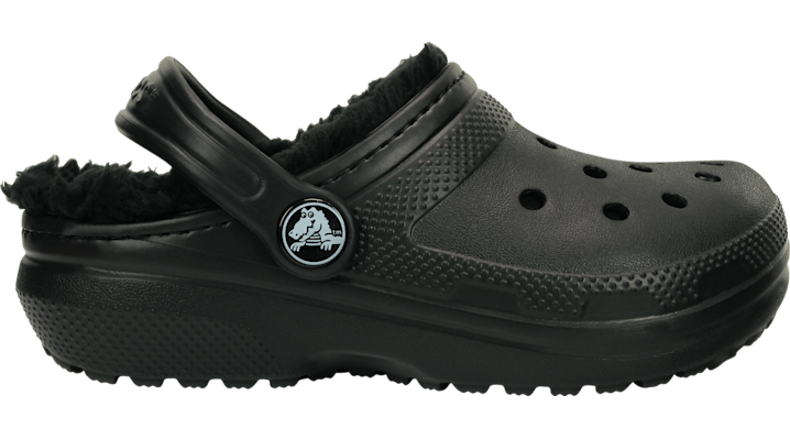 Crocs | Kids | Classic Lined | Clogs | Black / Black | J6 In Black/black