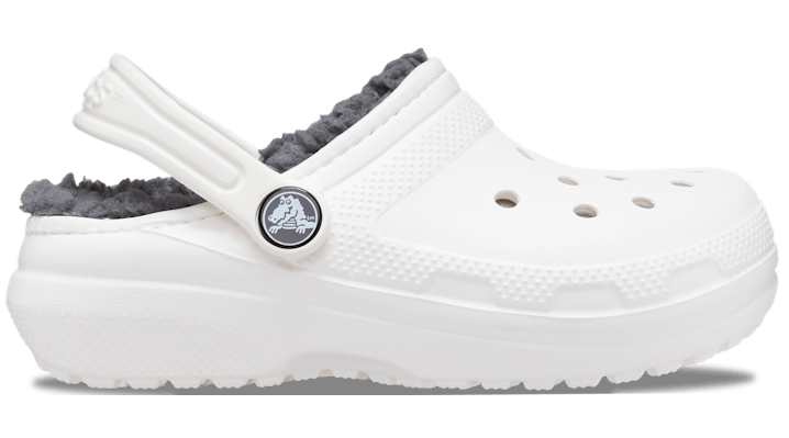 Crocs Kids' Classic Lined Clog; White / Grey, C12