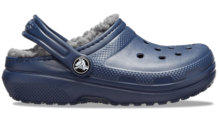 Image of Crocs Kids' Classic Lined Clog; Navy / Charcoal, J4