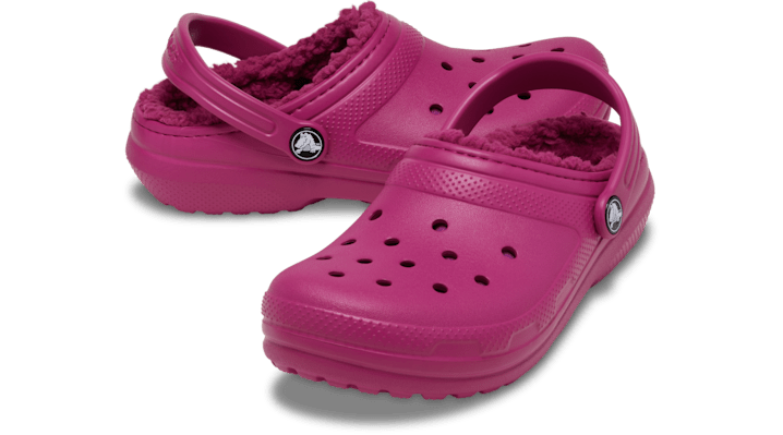 Crocs Classic Lined Klompen Kinder Royal Pink - 207010-7DQ