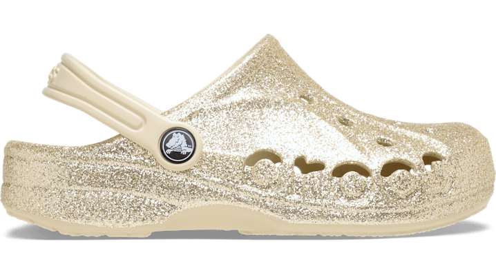 Crocs Toddler Baya Glitter Clog In Silver