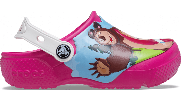 CROCS KIDS' CROCS FUN LAB MASHA AND THE BEAR PATCH CLOG 