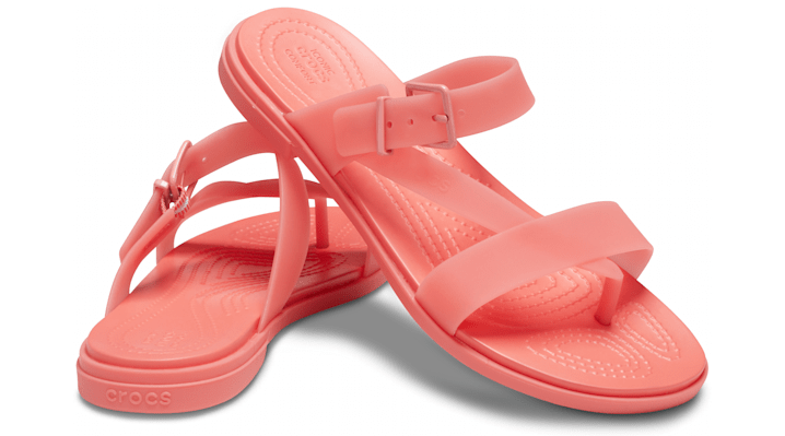 ＜クロックス公式＞ ★50%OFF！ビーチサンダル WOMEN'S CROCS TULUM TRANSLUCENT TOE POST レディース、ウィメンズ、女性用 レッド/赤 21cm クロックス トュルム トランスルーセント トュー ポスト ウィメン 50%OFF セール アウトレット画像