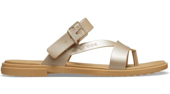 

Women's Crocs Tulum Metallic Toe Post Sandal