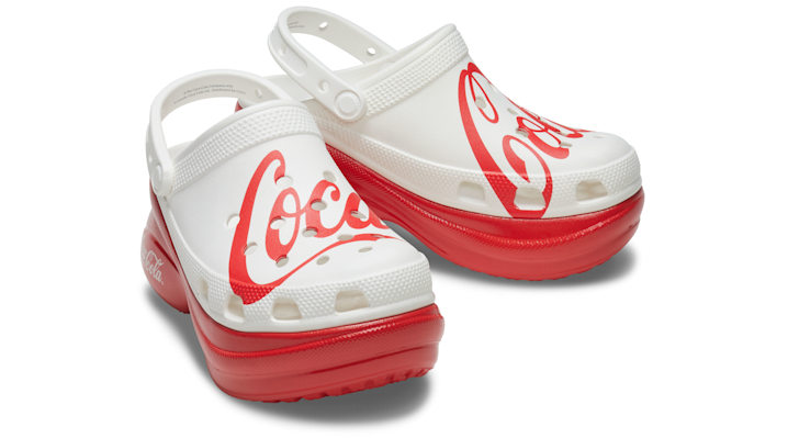 Crocs Women's Coca-cola Classic Bae Clog In White/red