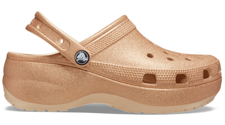 Crocs Classic Platform Glitter Sabots Femmes Shitake 38