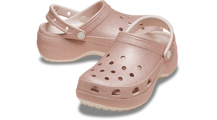 Crocs | Women | Classic Platform Glitter | Clogs | Quartz | - 207241-6UR