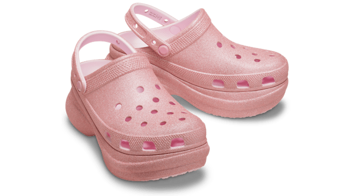 Crocs | Women | Bae Glitter | Clogs | Pink Milk | - 207261-6ZW