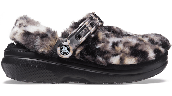 Crocs Classic Fur Sure In Black/multi