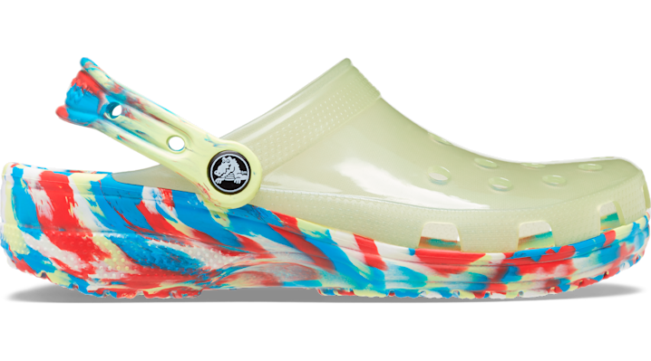 Crocs unisex Classic Translucent Marbled Clogs Sulphur / Multi - 207407-75V