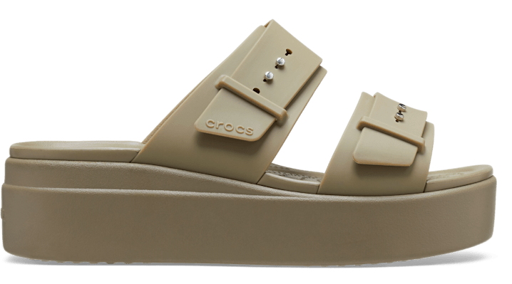Crocs Brooklyn Low Sandals Women Khaki 8 In Khaki