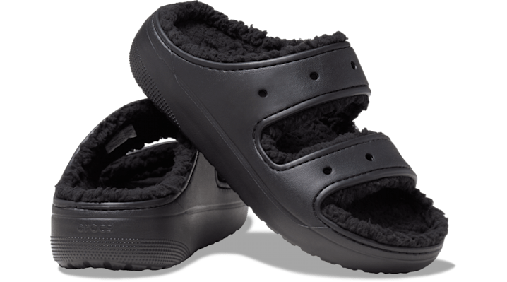 Crocs unisex Classic Cozzzy Sandals Black / Black - 207446-060