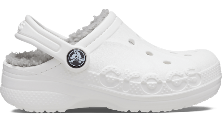 Crocs Toddler Baya Lined Klompen Kinder White-Light Grey 24
