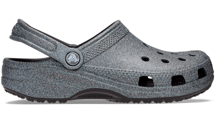 Crocs Classic Glitter Clog In Black | ModeSens