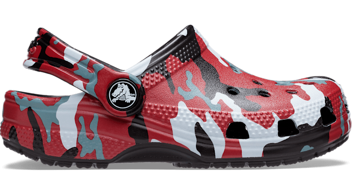 Crocs Classic Camo Clogs Kids Black / Red - 207594-063