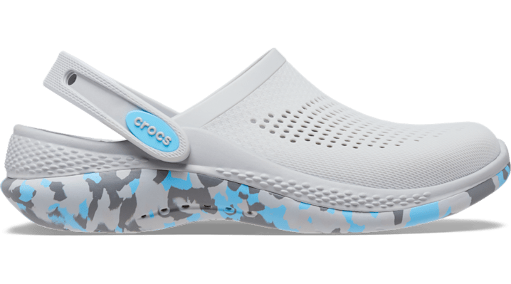 Crocs Literide 360 Marbled Clog In Light Grey/oxygen