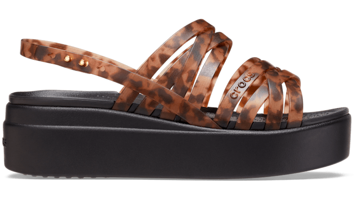 

Women's Crocs Brooklyn Tortoise Strappy Low Wedge