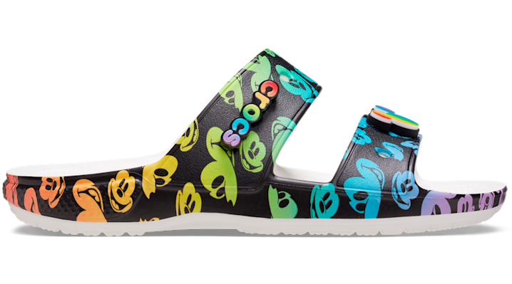 Crocs Classic Disney Casual Shoe Unisex Multi-color White In Black