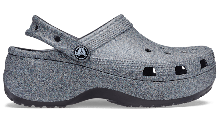 Crocs Classic Platform Glitter Clogs Women Black - 207770-001