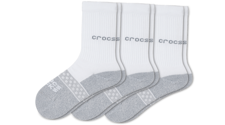 Crocs Socks Kid Crew Solid 3-Packs Schoenen Kinder White S