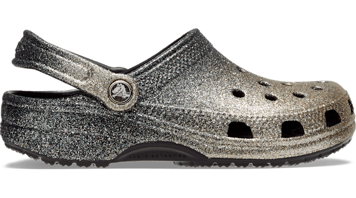 Crocs Classic Ombre Glitter Clogs Unisex Black / Gold display picture 1