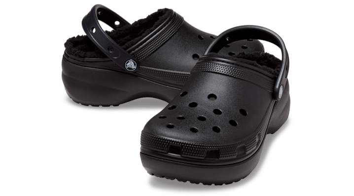 ★CROCS★ Classic Platform Lined Clog Women's Black 20793800 Crocs Classic Plataform Lined Clog Women | Deporvillage