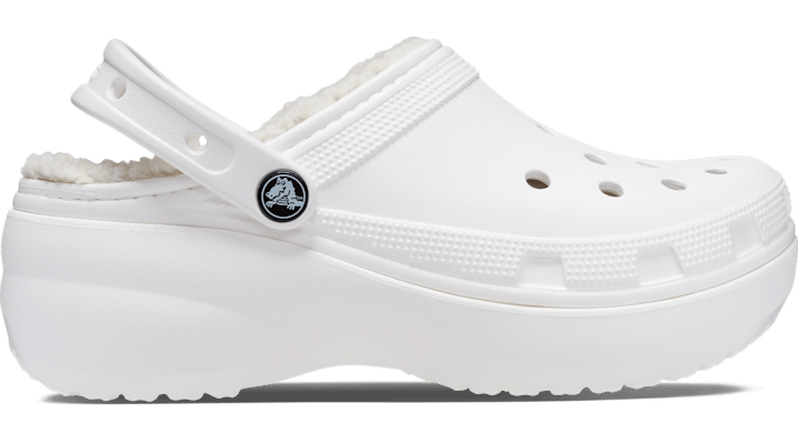 Crocs Classic Platform Lined Sabots Femmes White 42