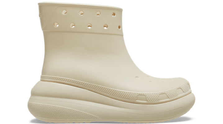 Crocs Classic 207946-2y2 Rain Boots Unisex Us 13 Bone Slip-on Waterproof Pow151 In Bone