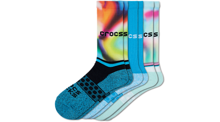  靴 Crocs Socks Adult Crew Seasonal Solarized 3 Pack メンズ、レディース ホワイト/白 S クロックス ソックス アダルト クルー シーズナル ソーラライズド 3パック