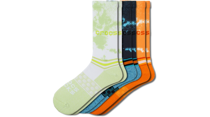 ＜クロックス公式＞ 靴 CROCS SOCKS ADULT CREW SEASONAL DYE 3 PACK メンズ、レディース ホワイト/白 L クロックス ソックス アダルト クルー シーズナル ダイ 3PK