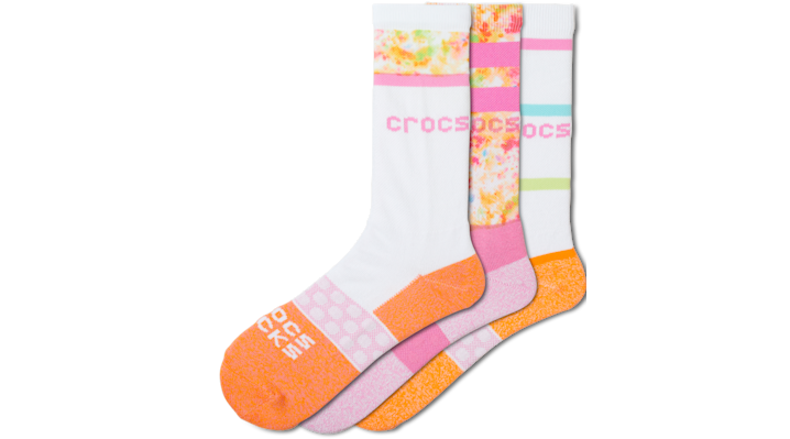 ＜クロックス公式＞ 靴 CROCS SOCKS ADULT SEASONAL THREE OF A KIND PACK メンズ、レディース ホワイト/白 S クロックス ソックス アダルト シーズナル スリーオブアカインド ３パック画像