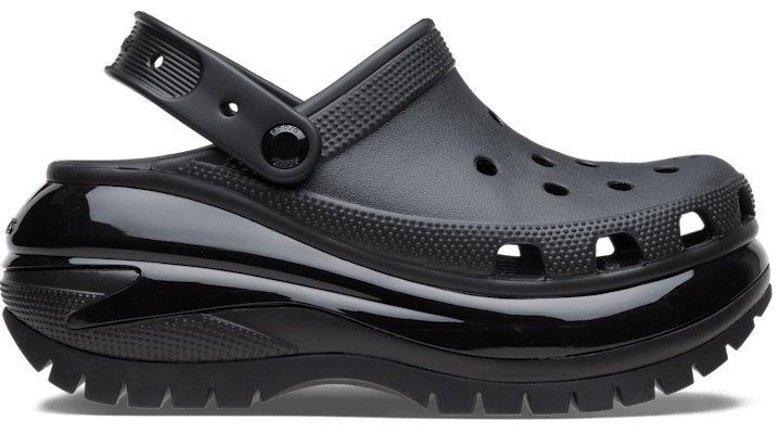Crocs Perforated Platform Clogs In Black