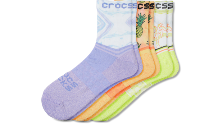 

Crocs Socks Adult Quarter Retro Resort 3 Pack