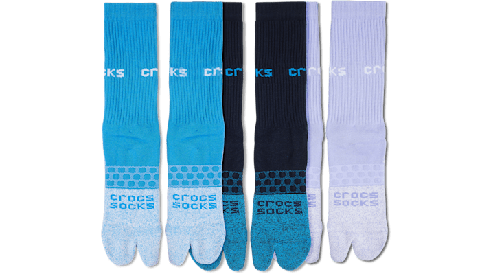 Crocs Socks Adult Flip Flop Sock 3 Pack In Multi