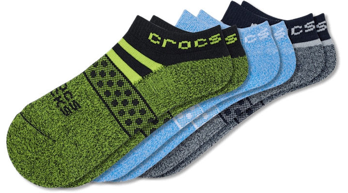 Crocs Socks Kid Low Boy Pool Party 3 Pack Schoenen Kinder Blue-Green S