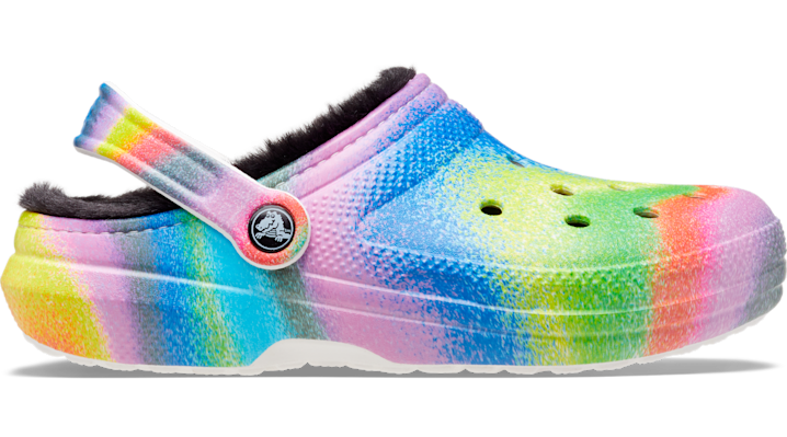 Crocs Classic Fur Lined Spray Dye Klompen Unisex White-Multi 43