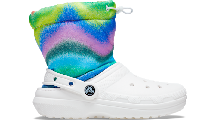 Crocs Classic Lined Spray Dye Neo Puff Boot Laarzen Kinder White-Multi 28