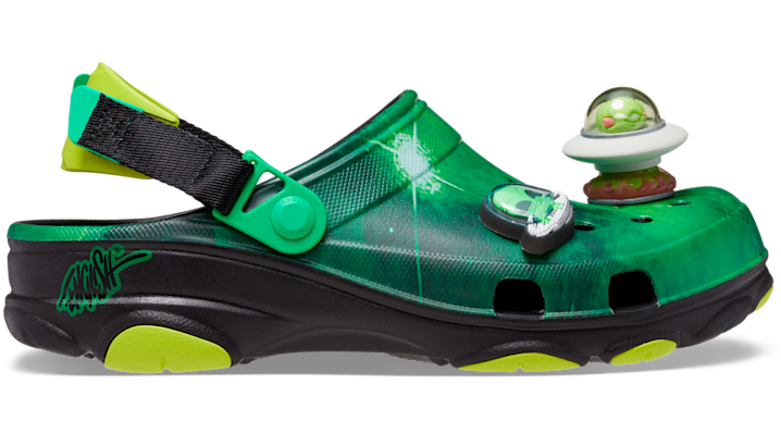 Crocs Mens  Ron English Whin All-terrain Clog In Black/neon Green