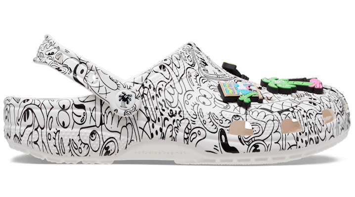 Crocs Mens  Steven Harrington Classic Clogs In White/black