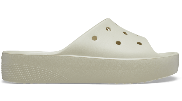 Crocs Classic Platform Slide In Bone