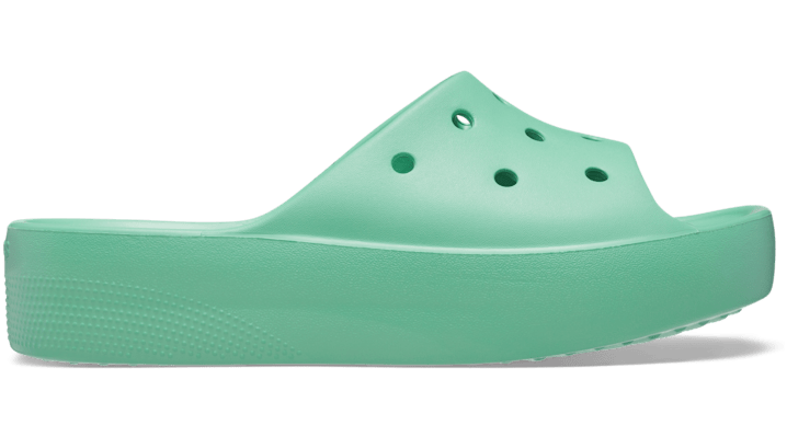 Crocs Classic Platform Slide In Jade Stone