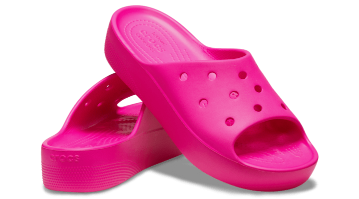 Crocs Classic Platform Slides Damen Pink Crush - 208180-6TW