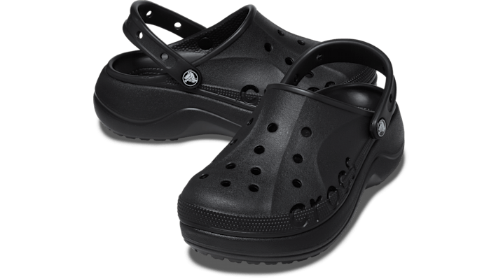 Crocs Baya Platform Clogs Women Black - 208186-001