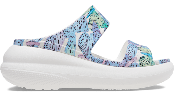 Crocs Crush Butterfly Sandal In White/multi